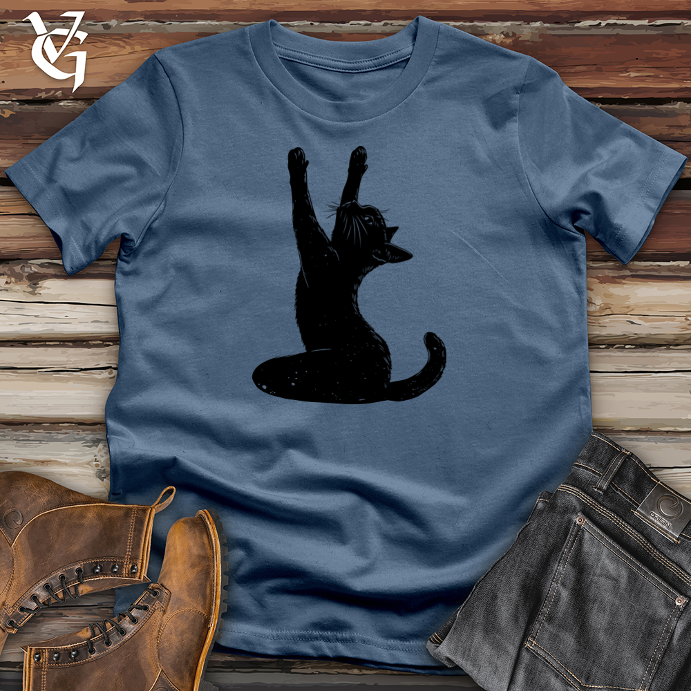 Black Cat Yoga Cotton Tee