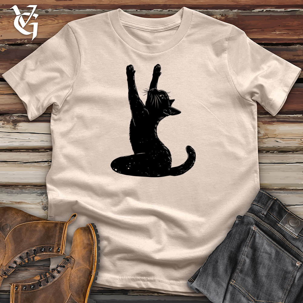 Black Cat Yoga Cotton Tee