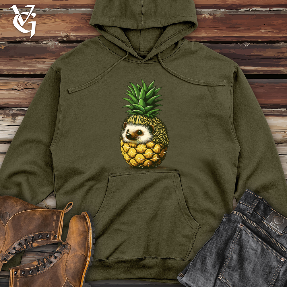 Pineapple Hedgehog Midweight Hooded Sweatshirt