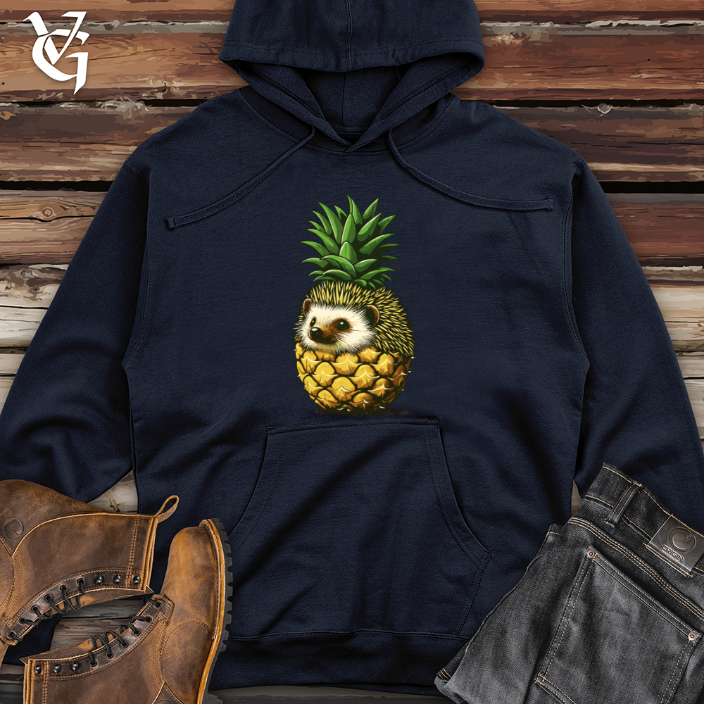 Pineapple Hedgehog Midweight Hooded Sweatshirt