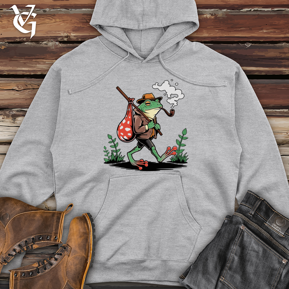 Frog Walking Alone Midweight Hooded Sweatshirt