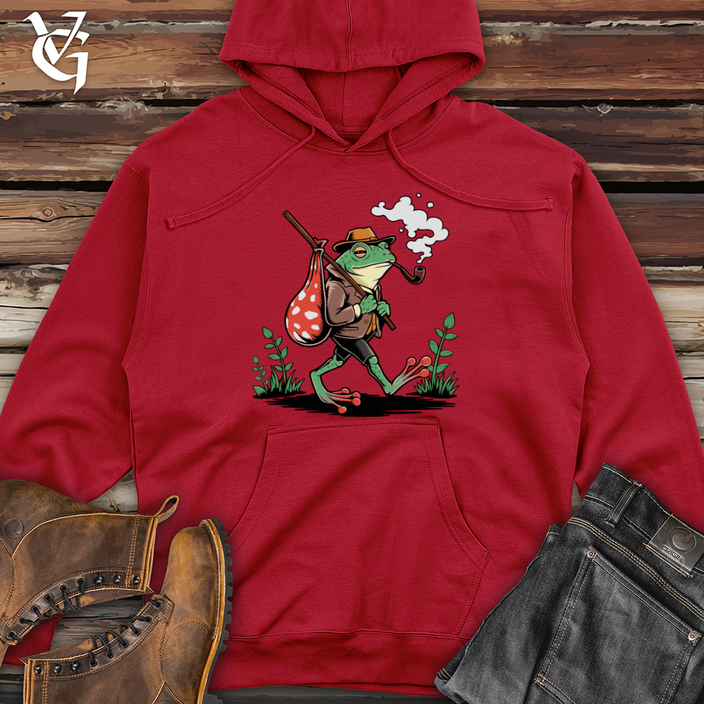 Frog Walking Alone Midweight Hooded Sweatshirt
