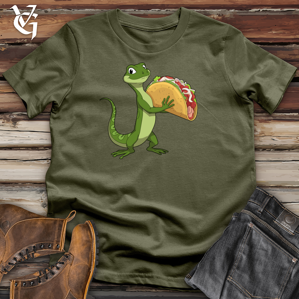Iguana With Tacos Cotton Tee