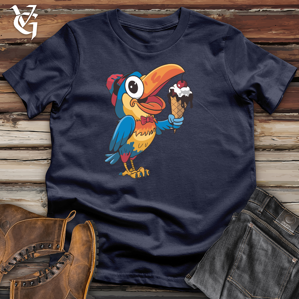 Toucan Eating Ice Cream Softstyle Tee