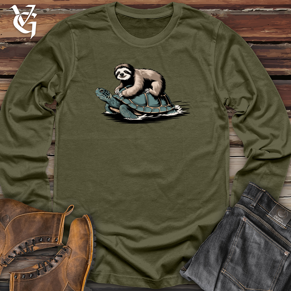 Sloth Riding Turtle Long Sleeve