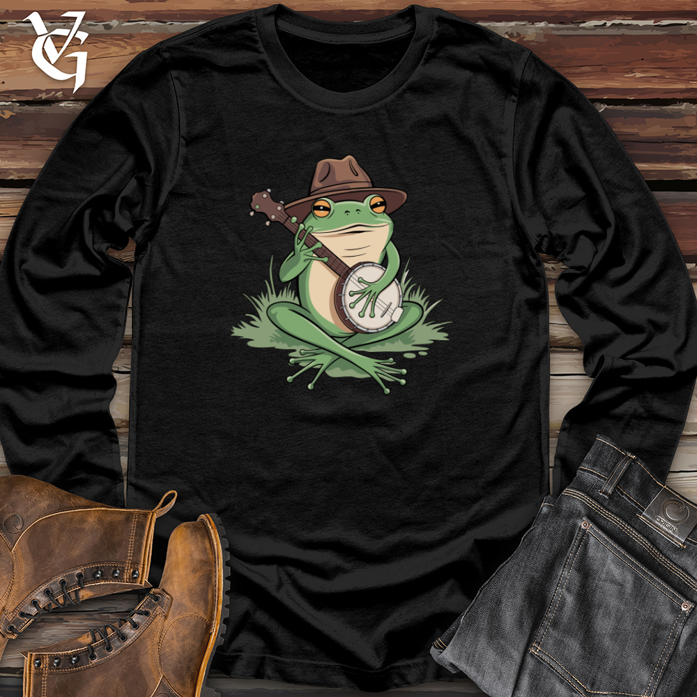 Frog Playing Banjo Long Sleeve