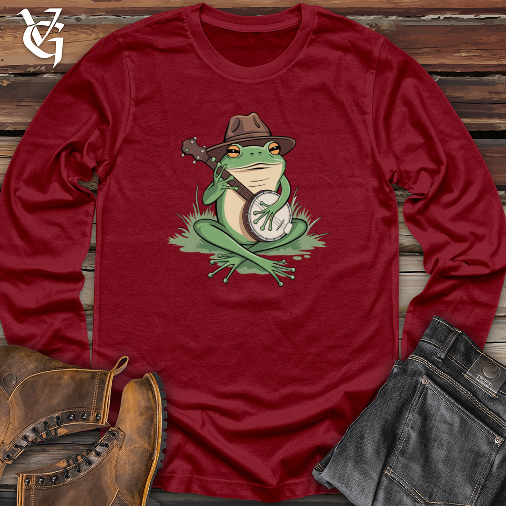 Frog Playing Banjo Long Sleeve