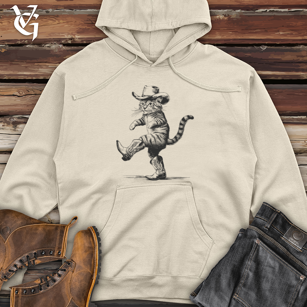 Cowboy Cat Dance Midweight Hooded Sweatshirt