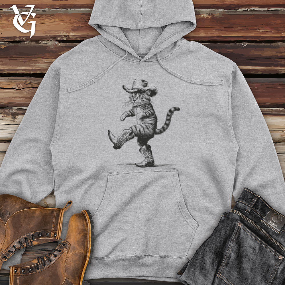 Cowboy Cat Dance Midweight Hooded Sweatshirt