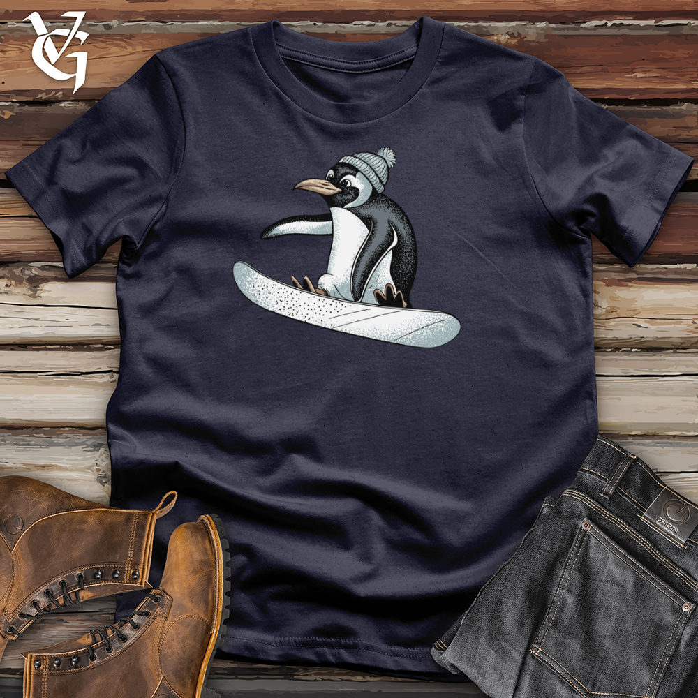Snowboarding Penguin Cotton Tee