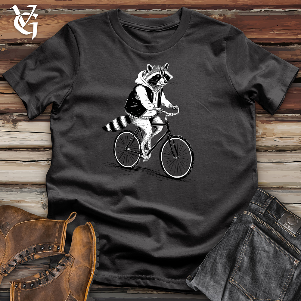 Raccoon Riding Cycle Cotton Tee