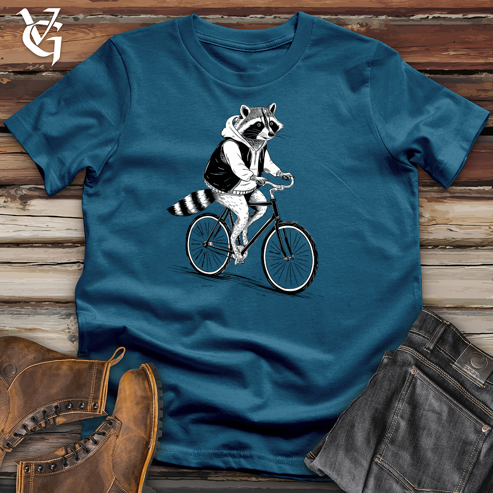 Raccoon Riding Cycle Cotton Tee