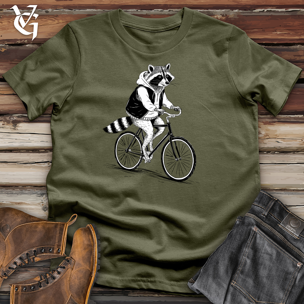 Raccoon Riding Cycle Cotton Tee