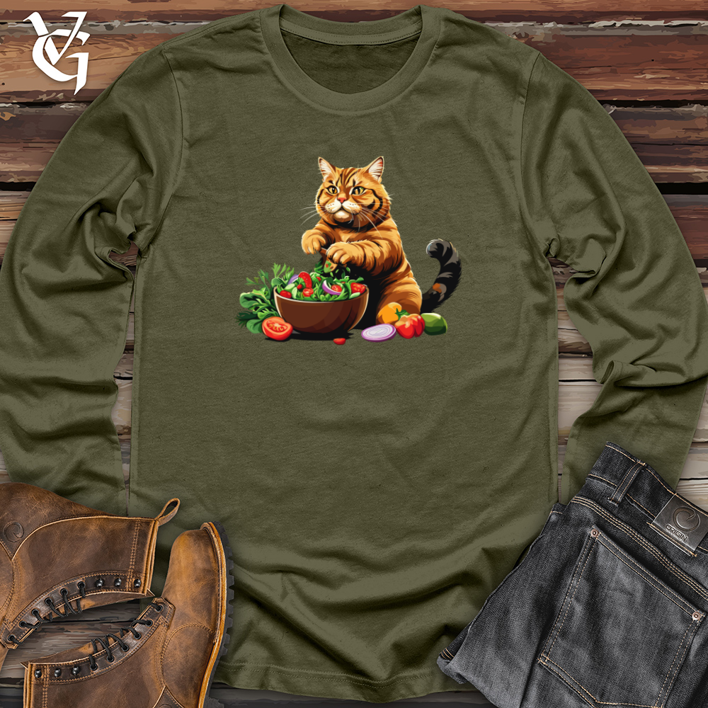 Fat Cat with Salad Long Sleeve