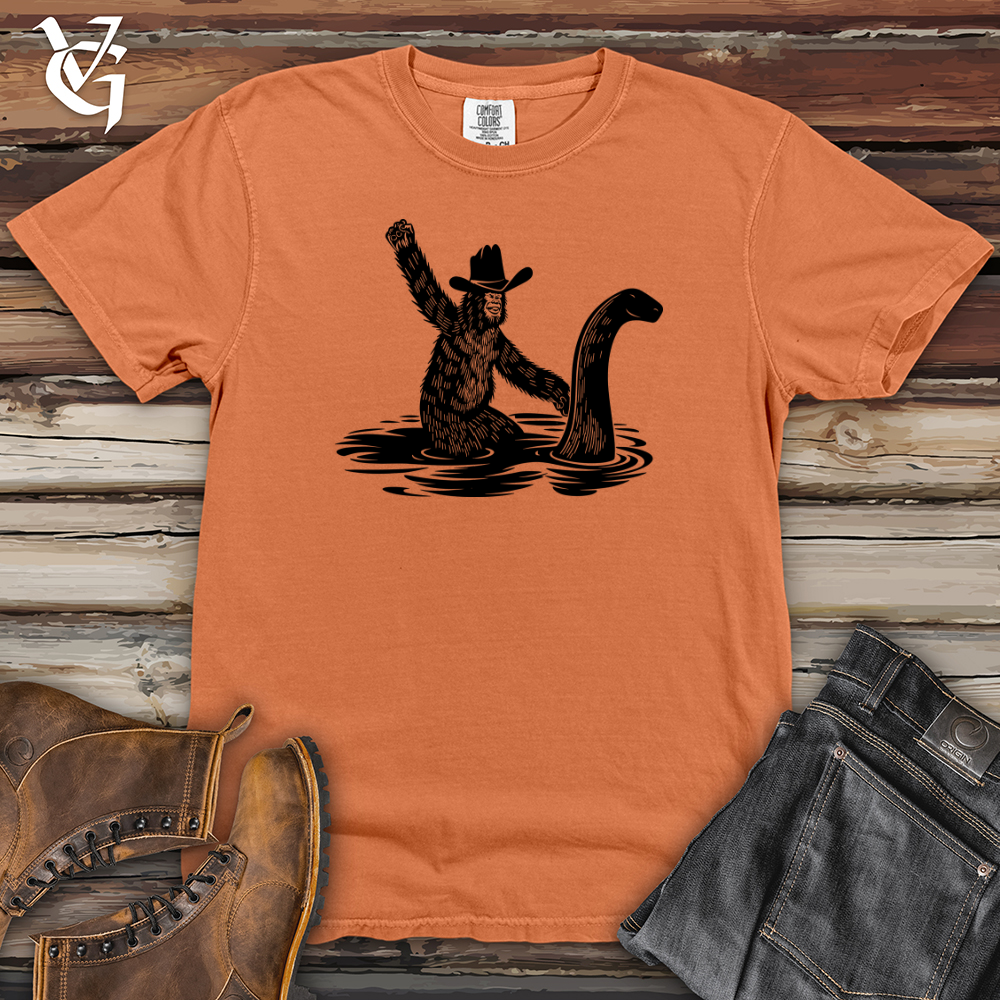 Bigfoot with Hilarious Loch Ness Monster Heavy Cotton Comfort Colors Tee