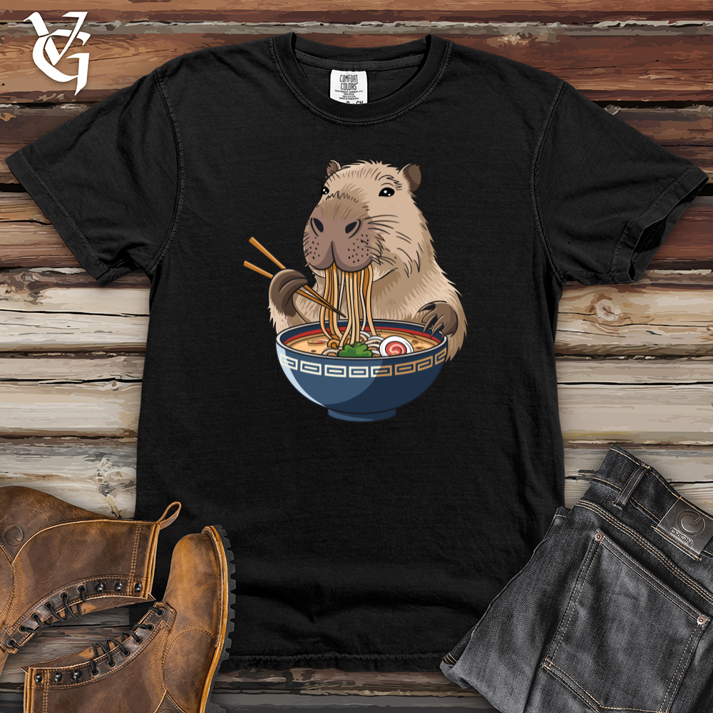 Capybara Eating Noodles Heavy Cotton Comfort Colors Tee