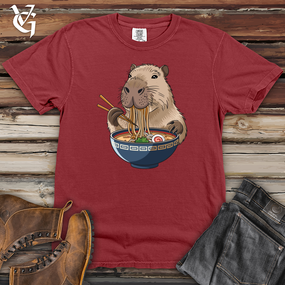 Capybara Eating Noodles Heavy Cotton Comfort Colors Tee