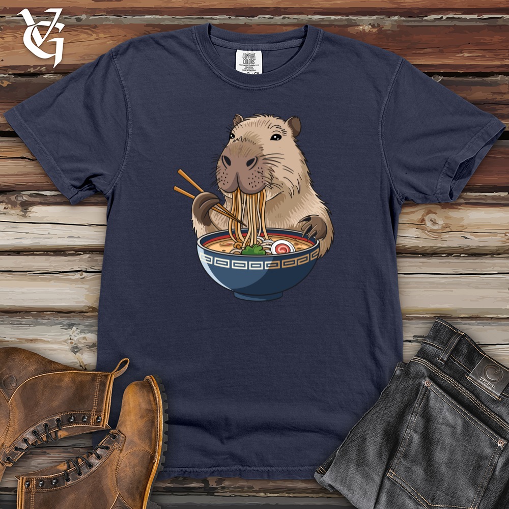 Capybara Eating Noodles Heavy Cotton Comfort Colors Tee