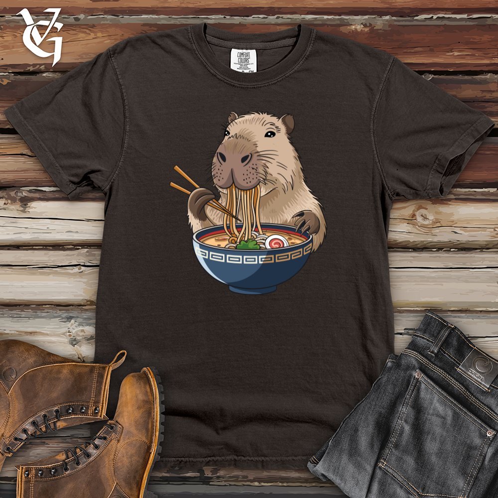 Capybara Eating Noodles Heavy Cotton Comfort Colors Tee