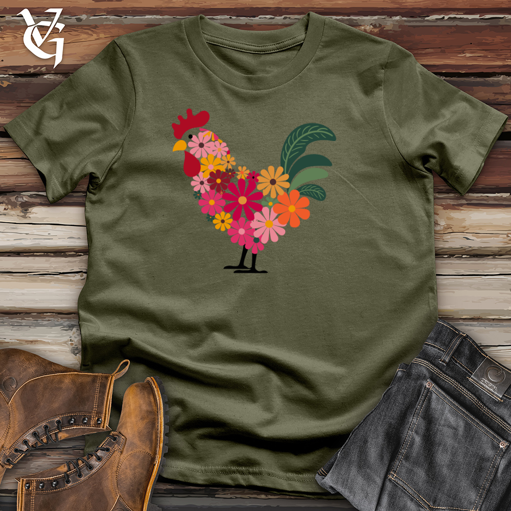 Floral Chicken Cotton Tee