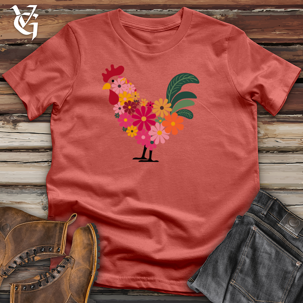 Floral Chicken Cotton Tee