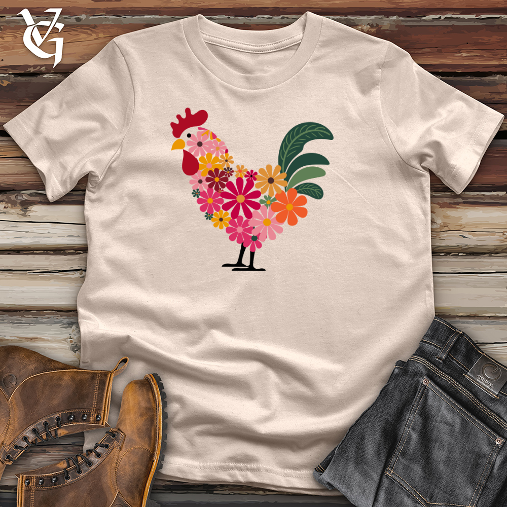 Floral Chicken Cotton Tee