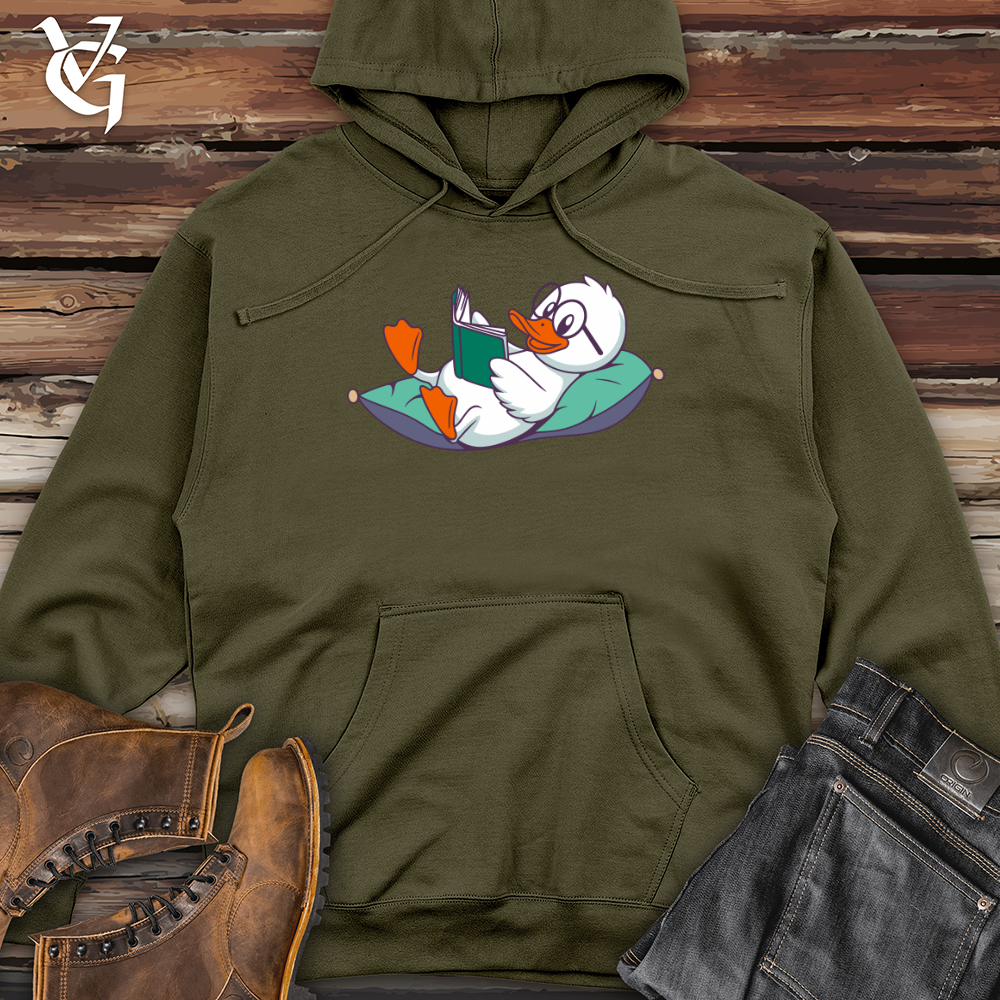 Duck Reading Midweight Hooded Sweatshirt