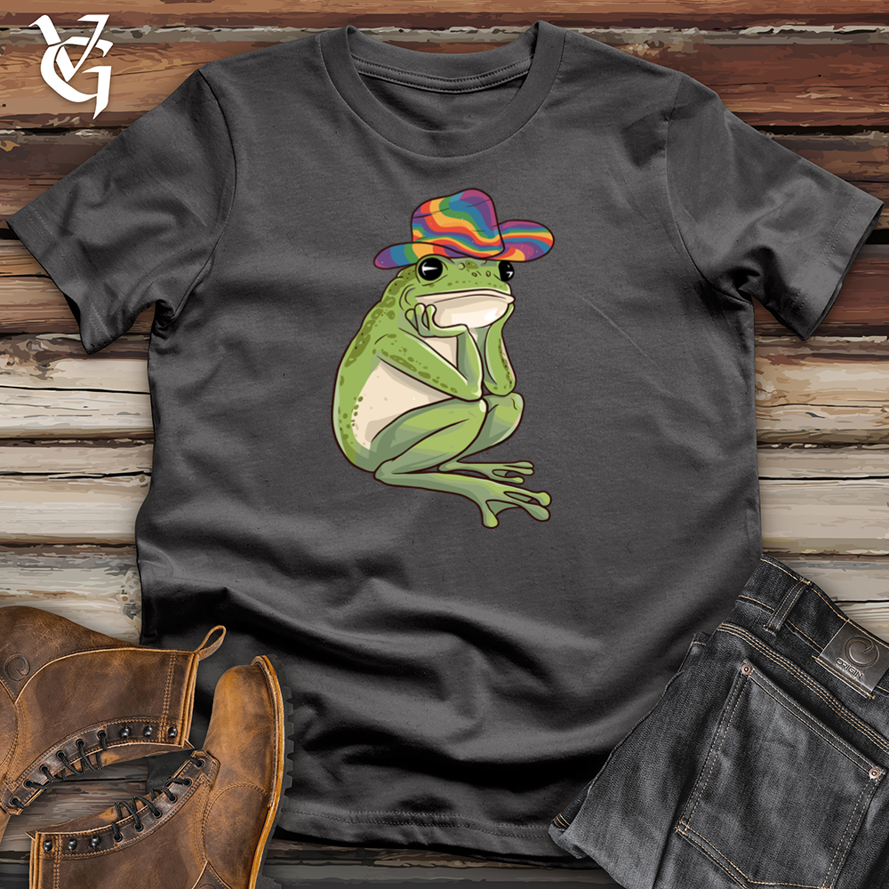Rainbow Cowboy Hat Frog Softstyle Tee