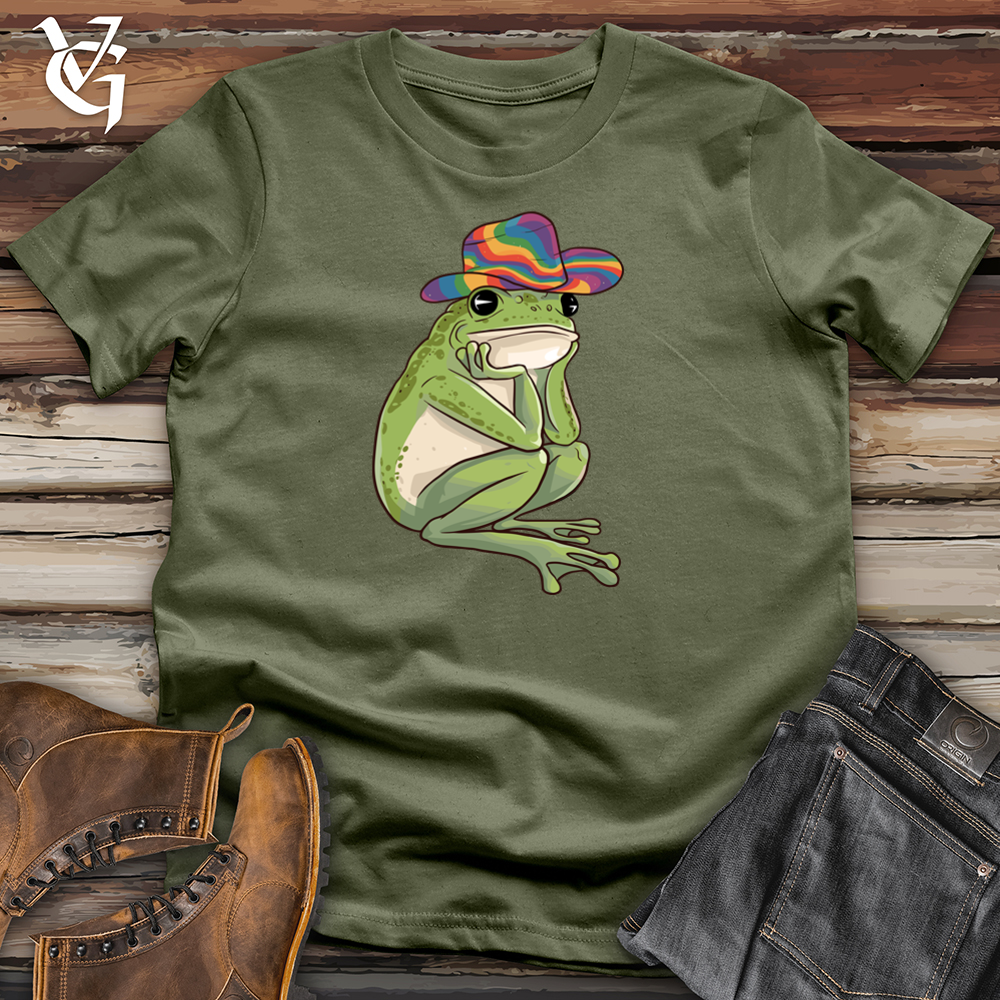 Rainbow Cowboy Hat Frog Softstyle Tee