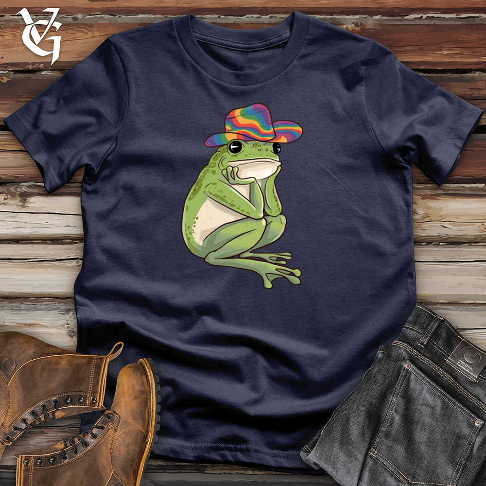 Rainbow Cowboy Hat Frog Softstyle Tee