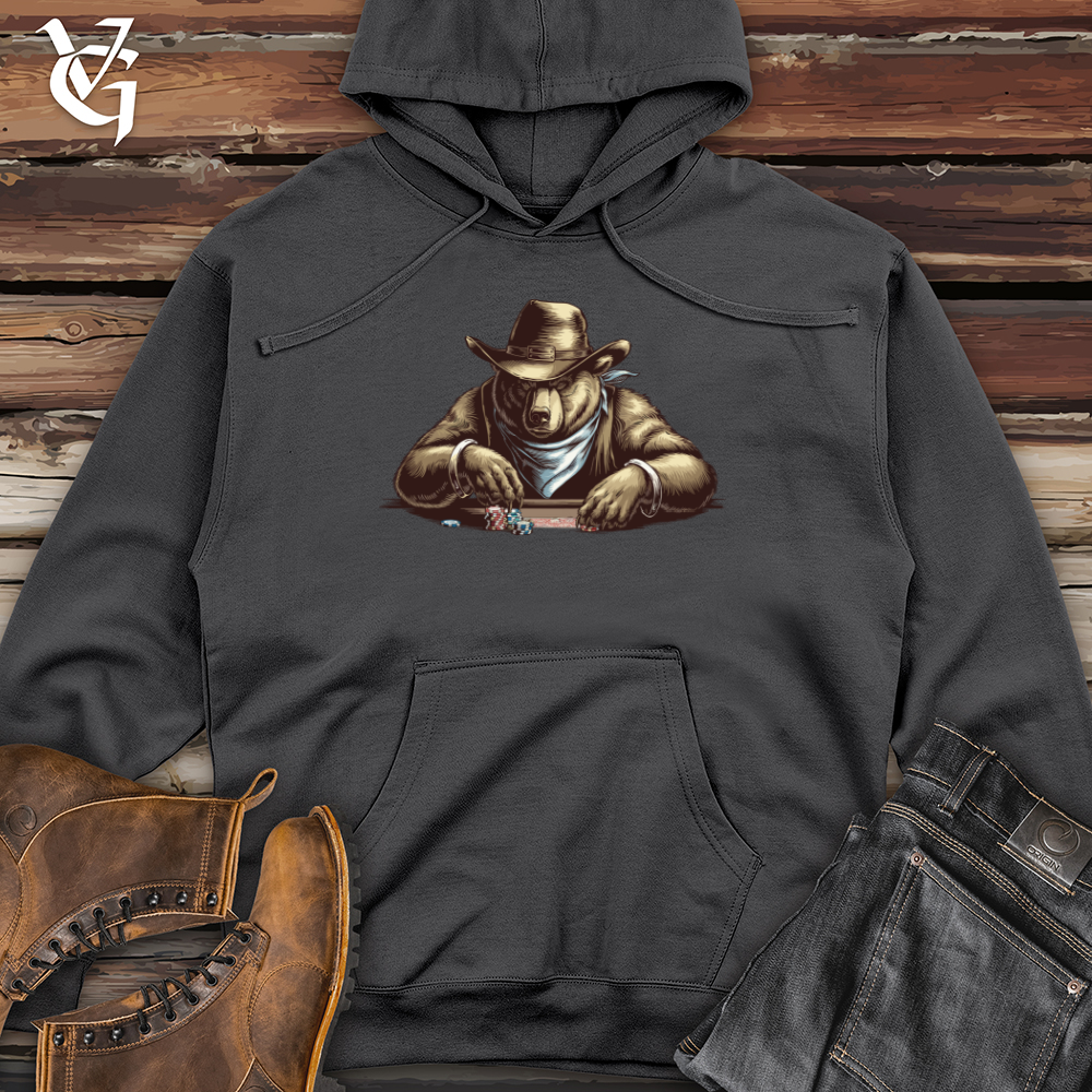 Bear With Poker Midweight Hooded Sweatshirt