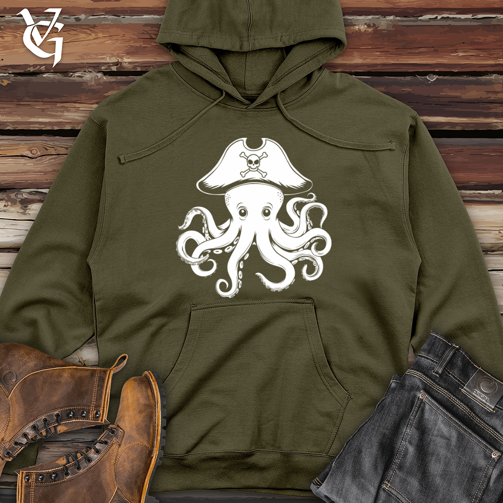 Octopus Pirate Midweight Hooded Sweatshirt