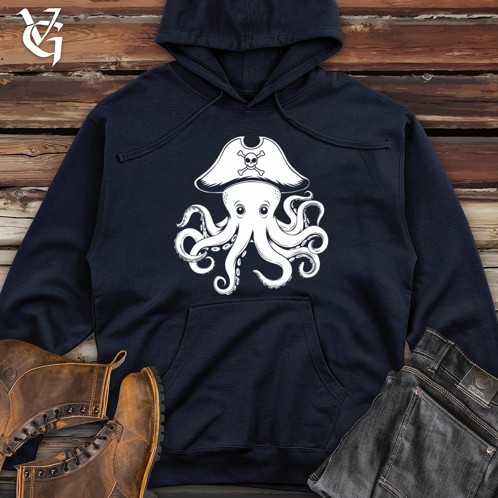 Octopus Pirate Midweight Hooded Sweatshirt