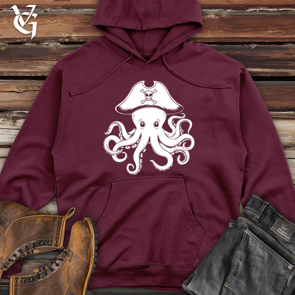 Octopus Pirate Midweight Hooded Sweatshirt