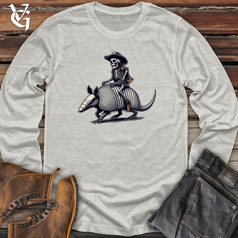 Skeleton Armadillo Cowboy Long Sleeve