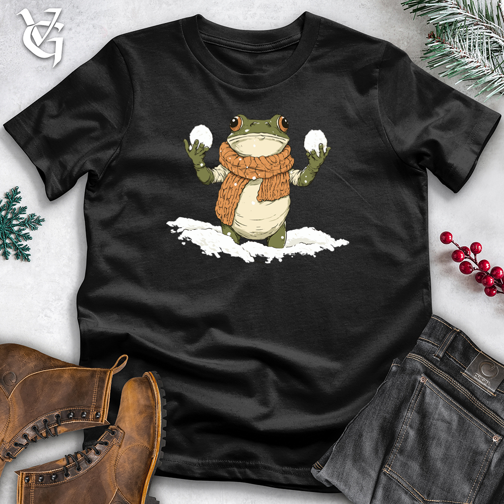 Frog Snowball Fight Softstyle Tee