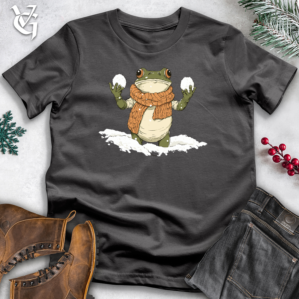Frog Snowball Fight Softstyle Tee