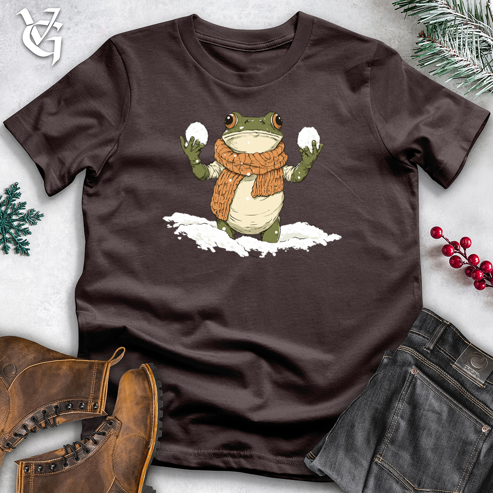 Frog Snowball Fight Softstyle Tee