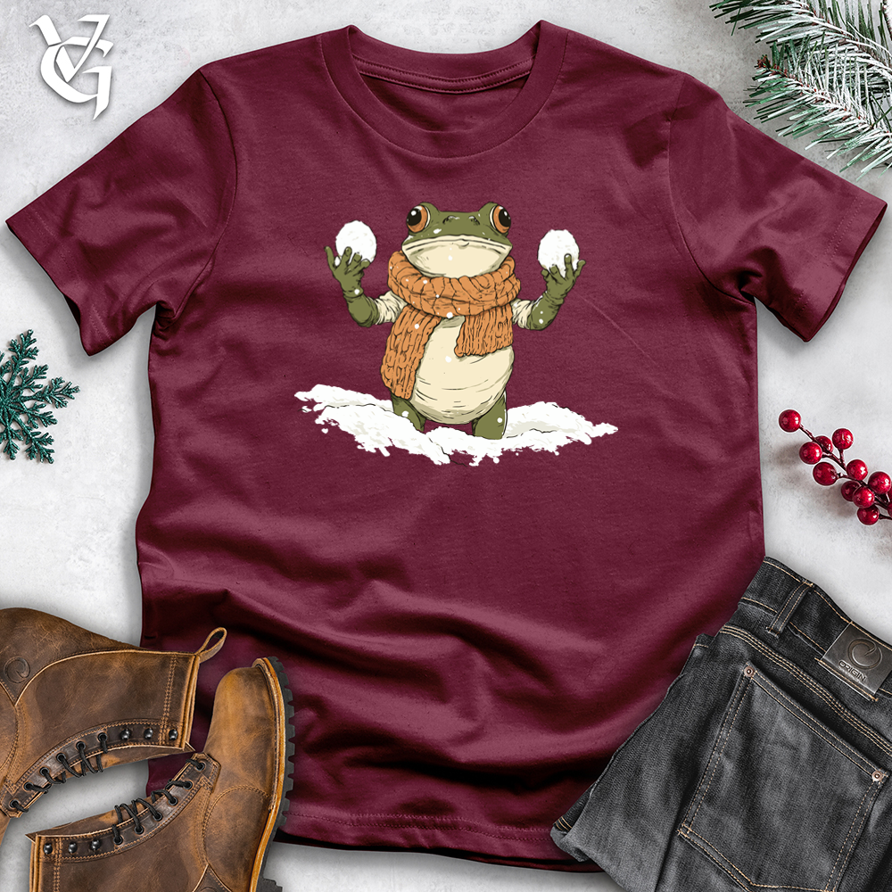 Frog Snowball Fight Softstyle Tee