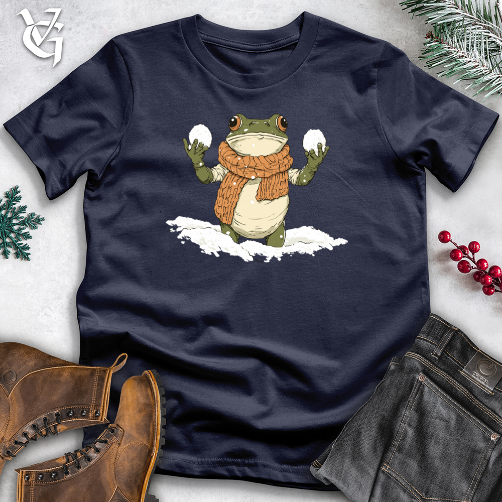 Frog Snowball Fight Softstyle Tee