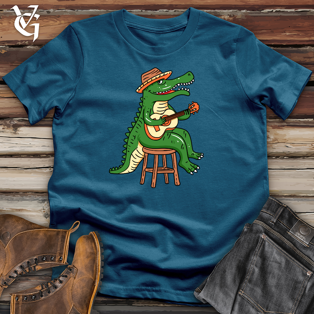 Crocodile Playing Guitar Cotton Tee