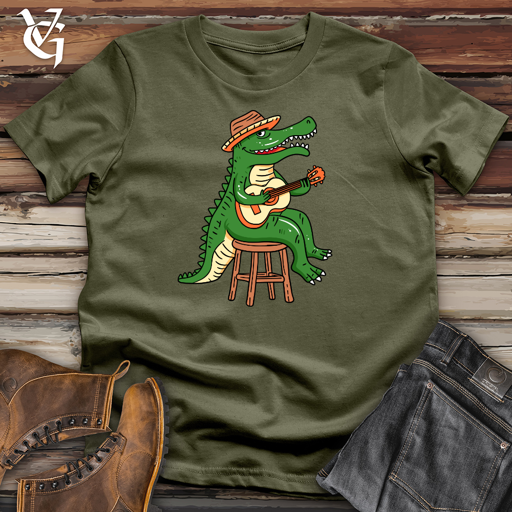 Crocodile Playing Guitar Cotton Tee