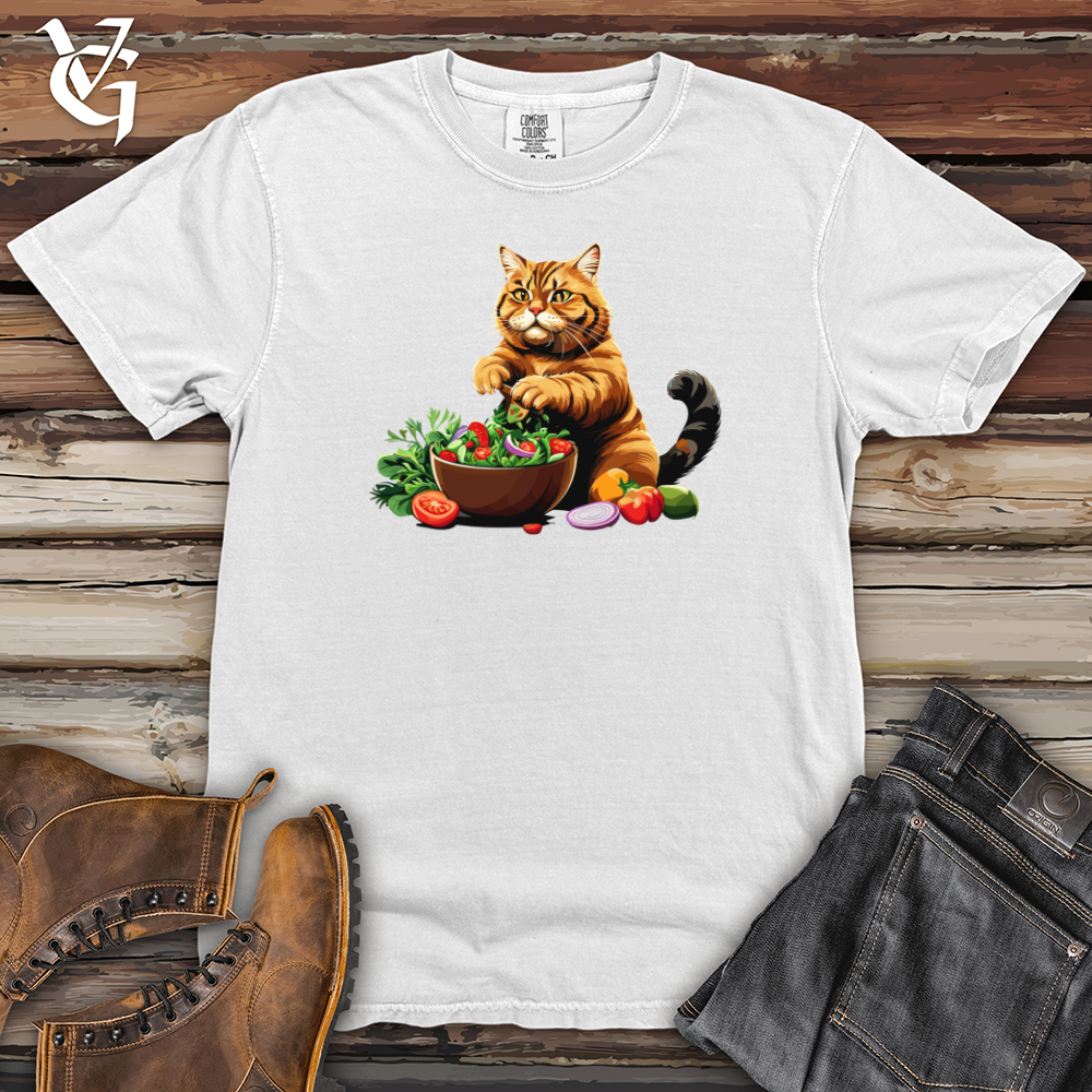 Fat Cat with Salad Heavy Cotton Comfort Colors Tee