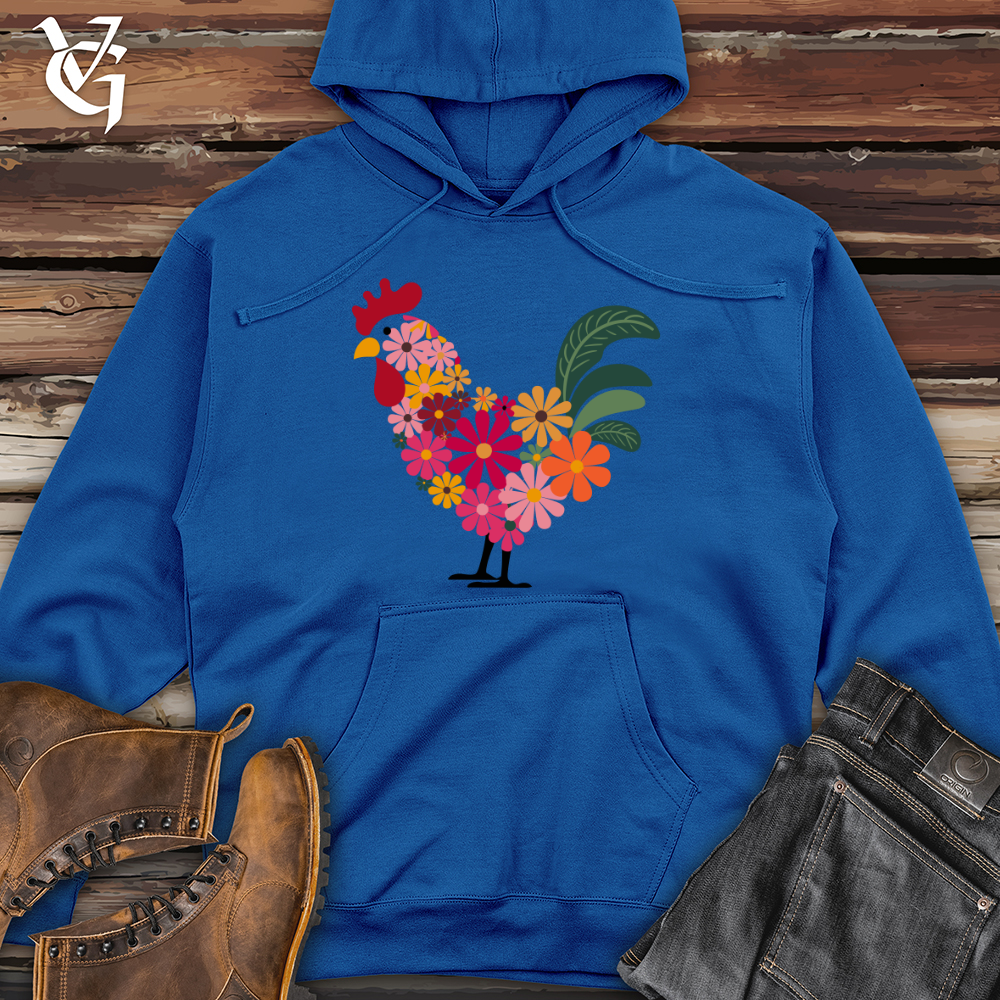 Floral Chicken Midweight Hooded Sweatshirt