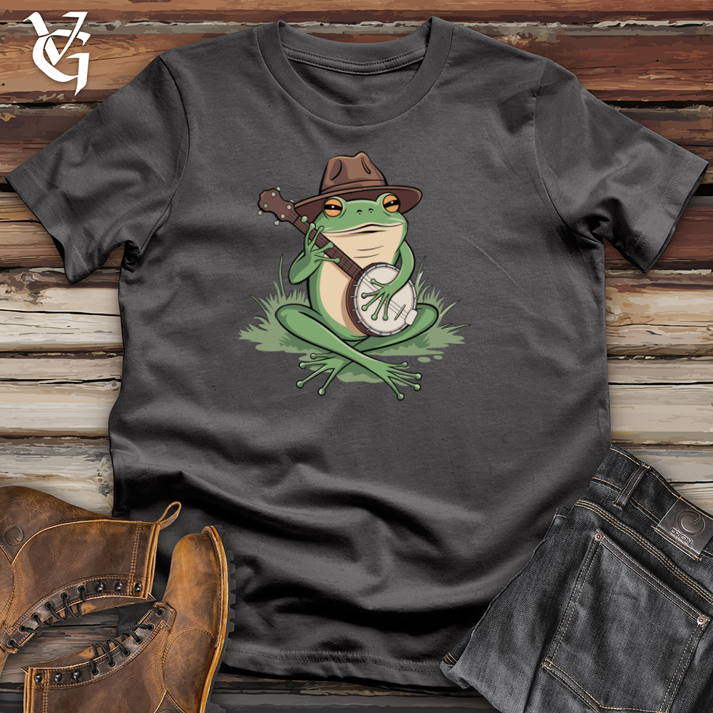 Frog Playing Banjo Softstyle Tee