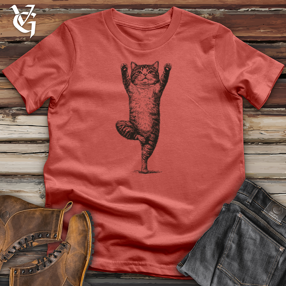 Yoga Pose Cat Cotton Tee