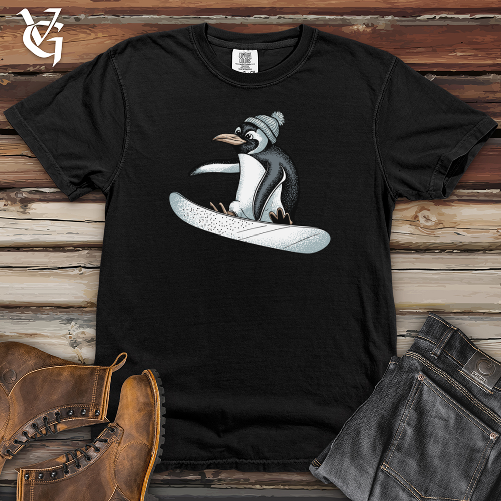 Snowboarding Penguin Heavy Cotton Comfort Colors Tee