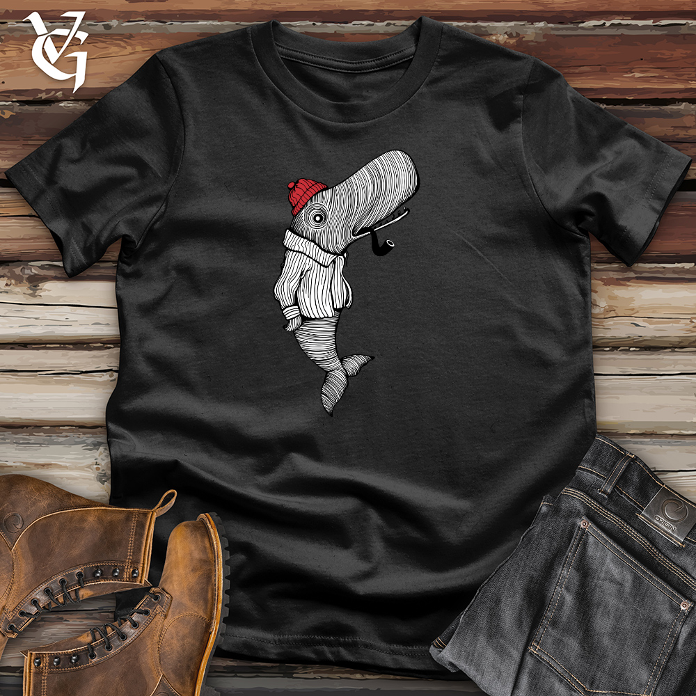 Whale With Pipe Cotton Tee
