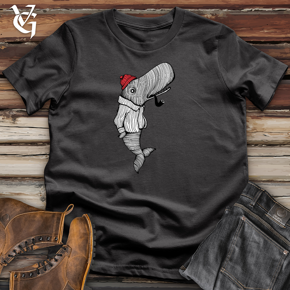 Whale With Pipe Cotton Tee