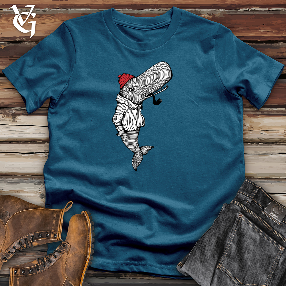 Whale With Pipe Cotton Tee
